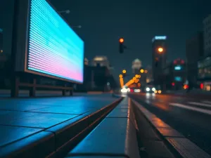 Billboardy z oświetleniem LED – widoczność w nocy