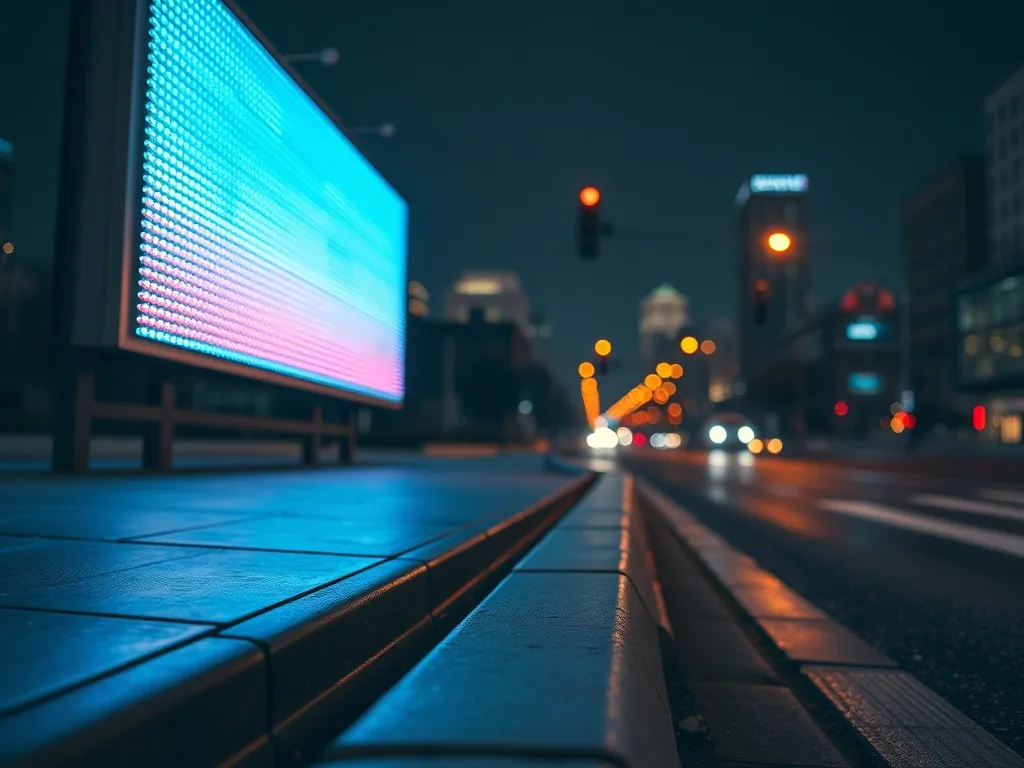 Billboardy z oświetleniem LED – widoczność w nocy