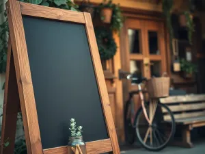 Potykacze drewniane retro – wizerunek lokalu eco-friendly