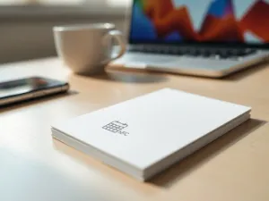 leaflet on the table next to other advertising documents