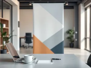 Rollup jako profesjonalne tło do wideokonferencji