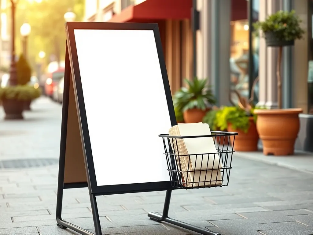 Potykacze z dodatkowym koszykiem na ulotki i broszury – jak wybrać?