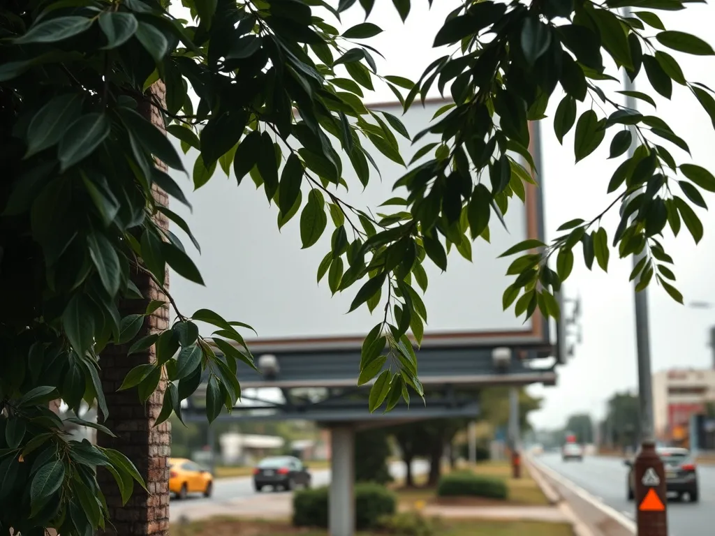 Audyt widoczności billboardu – przeszkody i drzewa