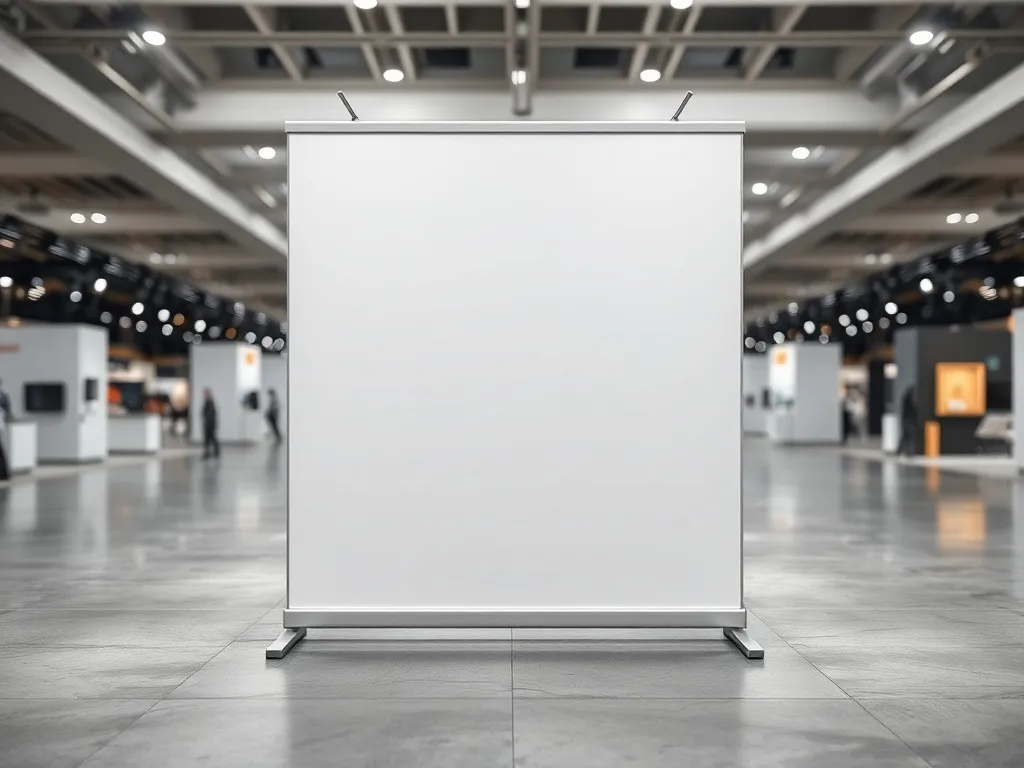 Rollup dwustronny jako wolnostojąca ścianka na targi