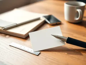 leaflet on the table next to other advertising documents